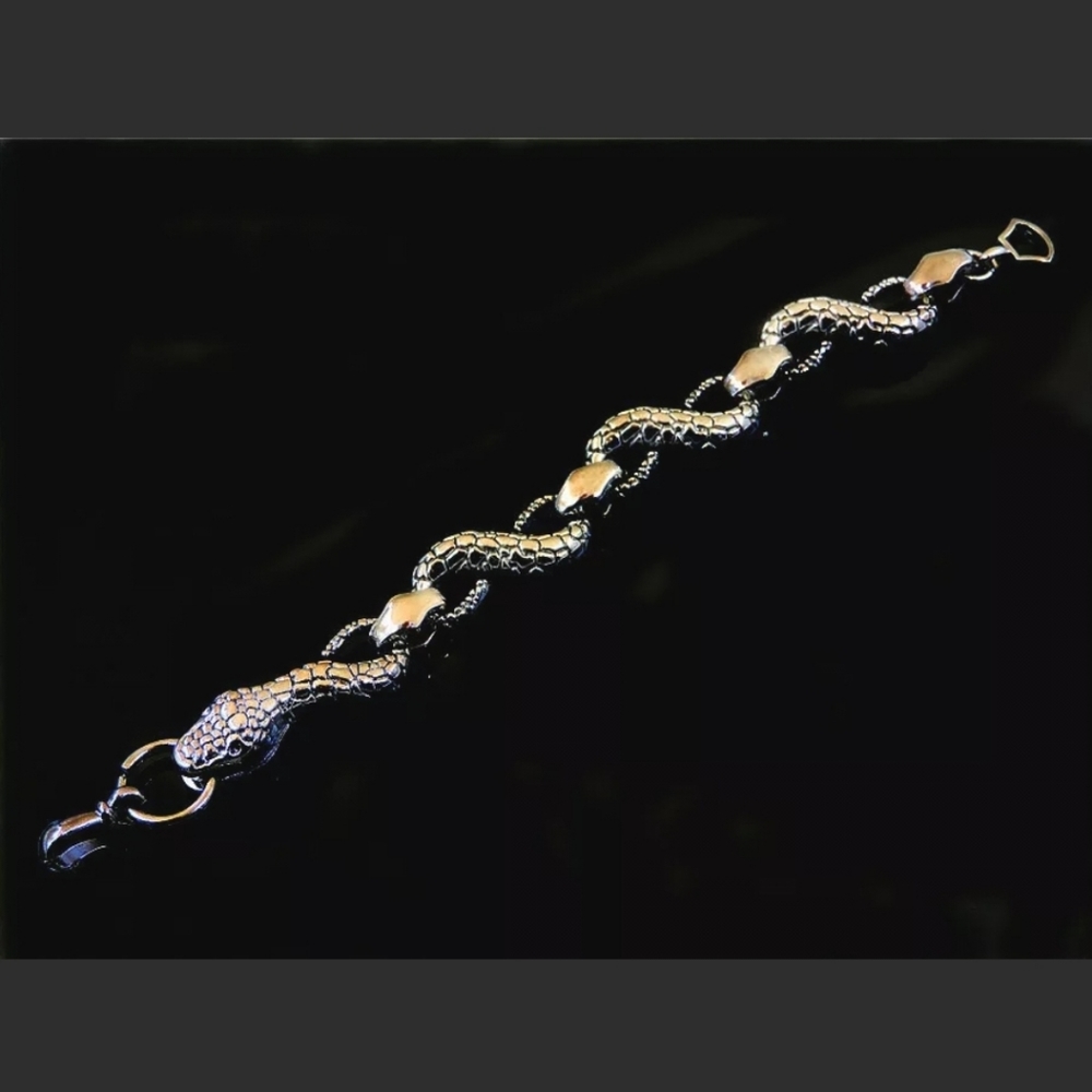 Betsey Johnson charm Fashion jewelry Bronze snake bracelet Women - Picture 3 of 4